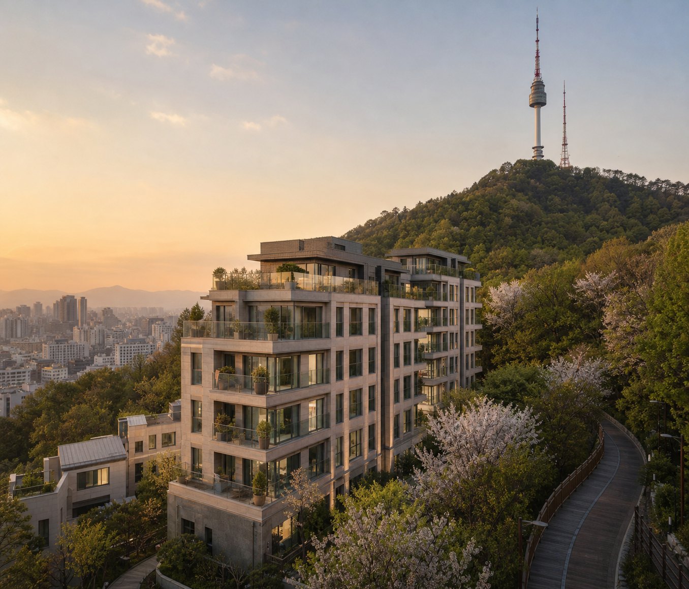 더코리츠힐 남산 단지 전경